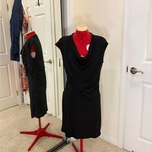 MICHAEL Michael Kors Black Draped Dress